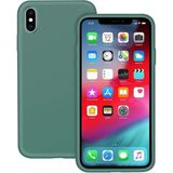 Tria iPhone x / Xs Uyumlu Içi Kadife Lansman Silikon Kılıf Haki