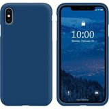 Tria iPhone x / Xs Uyumlu Içi Kadife Lansman Silikon Kılıf Lacivert