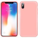 Tria iPhone x / Xs Uyumlu Içi Kadife Lansman Silikon Kılıf Pembe