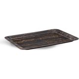 Tria Lamine Ahşap Sade Tepsi 2 Adet 24X34 cm Abanoz Desenli TF2434SAM - Abanoz - Kahverengi