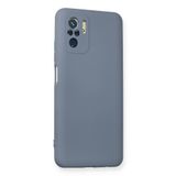 Tria Xiaomi Redmi Note 10 / Note 10S Uyumlu Içi Kadife Lansman Tasarım Silikon Telefon Kılıfı,Petrol Gri Tek Ebat