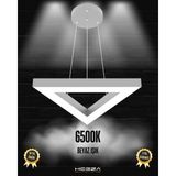 Trian (Gri Kasa, Beyaz Işık) Ledli Modern Sarkıt Linear LED Avize Salon Mutfak Oturma Odası Yatak Odası Antre Hol LED