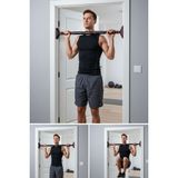 Triathlon T-242 Denge Ayarlı Barfiks Barı / Ayarlanabilir 90-120 cm / Kapı Koridor / Barfix Aleti / Yeni Nesil - Siyah - Kırmızı