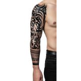 Tribal 1 Hafta Kalıcı Tam Kol Bacak Kaplama Yapıştırma Geçici Dövme 48 CM