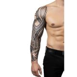 Tribal Güç 1 Hafta Kalıcı Tam Kol Bacak Kaplama Yapıştırma Geçici Dövme 48 cm