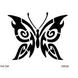 Tribal Kelebek Yapışkanlı Stencil Süsleme Ve Boyama Kalıbı