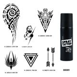 Tribal Kol Spray Tattoo Geçici Dövme Seti Dark Siyah Sprey