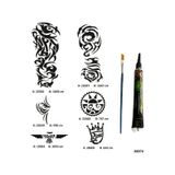 Tribal Ve Kol Tüp Kına Ve Fırça Hediyeli Tattoo Geçici Dövme Seti