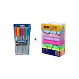 Triball Tükenmez Kalem 8'li + Rainbow Neon Silgi 8'li TRI8SG51