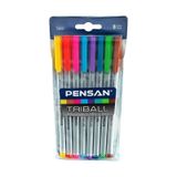 Triball Tükenmez Kalem Renkli 8'li Set Çok Renkli
