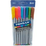 Triball Tükenmez Kalem Renkli 8'li Vakumlu - PE01003TKRK08