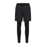 Tribord Slim Fit Uzun UV Korumalı Tayt - Siyah - 2'si 1 Arada - Cool