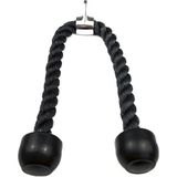Triceps Çekme Halatı - Arka Kol Çekme Halatı Siyah Renk Dayanıklı Delrin Malzeme 60 cm Ebat