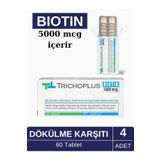 Trichoplus Saç Dökülmesine Karşı 5000 Mcg Biotin Ve Multivitamin Içeren Gıda Takviyesi 4 Lü Set