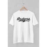 Trick or Treat Dodgers Baskılı Bisiklet Yaka Erkek Tişört - XL - Beyaz