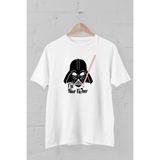 Trick or Treat I'm Your Father Baskılı Bisiklet Yaka Erkek Tişört - XL - Beyaz