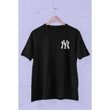 Trick or Treat New York Yankees Arma Baskılı Bisiklet Yaka Erkek Tişört - Siyah
