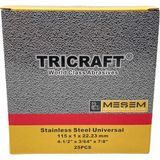 Tricraft Inox Metal Kesici Taş 115X1.0X22 mm Kırmızı 25'li Paket Orta Sertlikte Genel Amaçlı