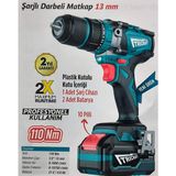 Tricraft Şarjlı Darbeli Matkap 13 mm 110 Nm