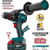 Tricraft Şarjlı Darbeli Matkap 13 mm 150 Nm - 150NM