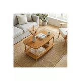 Tridihome Atlantik Çam&Atlas Çam Modern İki Katlı Orta Sehpa Raflı Kolay Kurulum Şık Kullanışlı