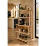 tridihome Çok Amaçlı Coffee Station Mutfak Rafı Düzenleyici Ofis Standı Naturel Mdf Kahve Köşesi - Safir Meşe