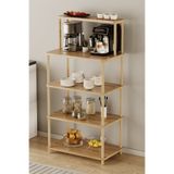 tridihome Modern İskandinav Mutfak Rafı Kahve Köşesi Standı Çok Amaçlı 4 Katlı Organizer