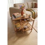 tridihome Modern Minimal Tasarım Yan Sehpa Dekoratif Ahşap Zigon Sehpa 2li Set 40*50cm