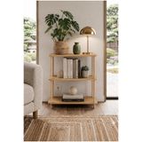 tridihome Modern Minimalist 3 Raflı Kitaplık Ahşap Ayaklı Çok Amaçlı Dekoratif Düzenleyici Raf 70*83cm