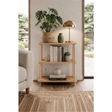 tridihome Modern Minimalist 3 Raflı Kitaplık Ahşap Ayaklı Çok Amaçlı Dekoratif Salon Ofis Düzenleyici Raf - Safir Meşe - Bal Meşe
