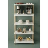 tridihome Modern Mutfak Rafı Kahve Köşesi Standı Çok Amaçlı 4 Katlı Organizer - Beyaz