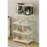 tridihome Modern Mutfak Rafı Kahve Köşesi Standı Çok Amaçlı 4 Katlı Organizer