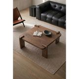 tridihome Modern Orta Sehpa Ceviz Renk Üst Tablalı Mdf Ahşap Şık Tasarım Salon Sehpası - ceviz metalik