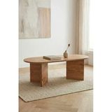 Tridihome Modern Oval Orta Sehpa Minimal Ahşap Salon Sehpası Şık Tasarım Atlantık Çam Rengi