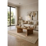 tridihome Modern Oval Orta Sehpa Minimal Ahşap Salon Sehpası Şık Tasarım - safir meşe-bal meşe