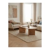 tridihome Modern Oval Orta Sehpa Minimal Ahşap Salon Sehpası Şık Tasarım