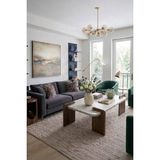 tridihome Traverten Görünümlü Minimalist Salon Sehpası - Doğal Ahşap Detaylı 120X60 cm Iskandinav Tarzı Açık Gri Orta Sehpa - Büyük Boy Salon Ofis Lüks Sehpa Şık ve Modern Beyaz Orta Sehpa - traverten-ceviz