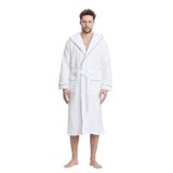 Triga Erkek Bornoz%100 Pamuk Kapüşonlu Antrasit L/XL