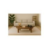 Trihome 130x70cm | Mega Boy Modern Tasarımlı Masif Ahşap Orta Sehpa Minimal ve Şık Masif Ahşap Sehpa