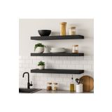 Trihome “Dekoratif Ahşap Duvar Rafı 3’lü Set | Modern Mutfak ve Salon Kullanımı İçin”75x14cm