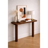 Trihome Masif Çam Dresuar 74X30X85 cm | Doğal Budaklı Ahşap | El Yapımı Modern Dresuar - Ceviz
