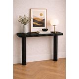 Trihome Masif Çam Dresuar 74X30X85 cm | Doğal Budaklı Ahşap | El Yapımı Modern Dresuar - Siyah - Ahşap