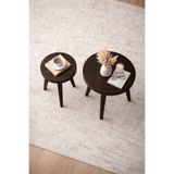 Trihome Masif Gürgen 2’li Zigon Sehpa – Modern Minimal Ahşap Yan Sehpa Seti