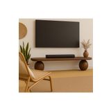 Trihome "Modern Noce TV Sehpası – Masif Kayın, El Yapımı Minimal Stil "Yuvarlak Ayaklı TV Ünitesi