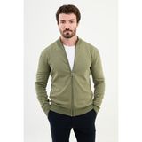 TRİKO FERMUARLI HIRKA - Haki - S