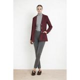 Triko Mısırlı Mürdüm Triko Kadın Blazer Ceket