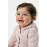 Trikomer Triko Kapuşonlu Petek Desenli Soft Bebek Tulumu - Açık Pembe - 3 - 6 Ay