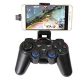 TriLine 2.4Ghz Kablosuz Gamepad, Android Telefon, PC, TV Box ve PS3 Uyumlu, Siyah, 10 Metre Menzilli, USB, Type-C ve Micro USB Çevirici, Telefon Tutucu ile
