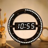 Triline 3D Led Dijital Elektronik Modern Duvar Ve Masa Saati Tari Siyah