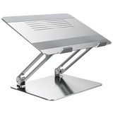 TriLine Alüminyum Alaşım Laptop Standı, 10-17 inç MacBook ve Dizüstü Bilgisayar için, Ayarlanabilir Yükseklik, Kaymaz Silikon Pedli, 6 kg Taşıma Kapasiteli, Katlanabilir Tasarım